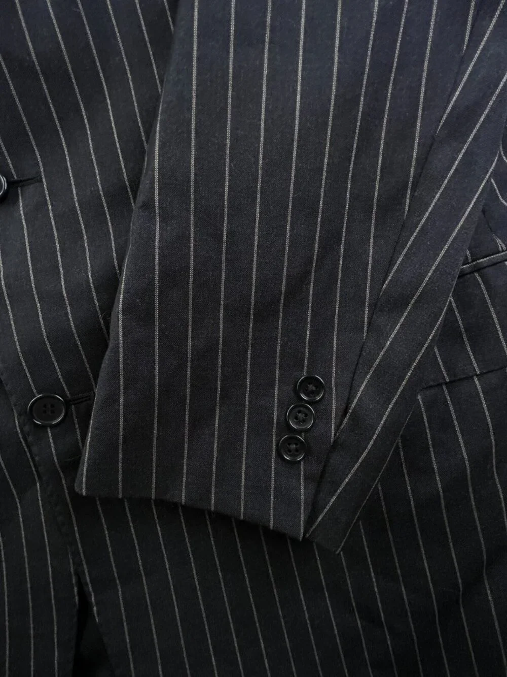 Canali Italy Mark Shale Blazer Sport Jacket Wool Rayon Striped 54 (46L) Vented